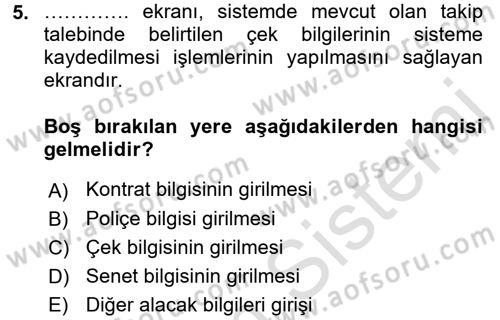 Ulusal Yargı Ağı Projesi 2 Dersi 2016 - 2017 Yılı (Final) Dönem Sonu Sınav Soruları 5. Soru