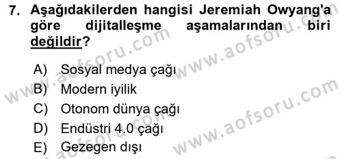 Temel Afet Bilgisi Dersi 2022 - 2023 Yılı (Final) Dönem Sonu Sınav Soruları 7. Soru