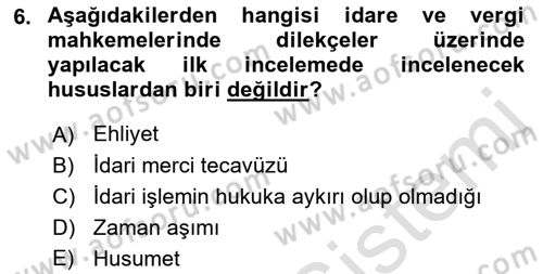 Kalem Mevzuatı Dersi 2018 - 2019 Yılı 3 Ders Sınav Soruları 6. Soru