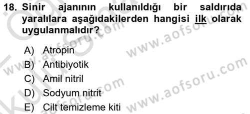 Kbrn Savunma Ve Güvenlik Dersi 2021 - 2022 Yılı Yaz Okulu Sınav Soruları 18. Soru