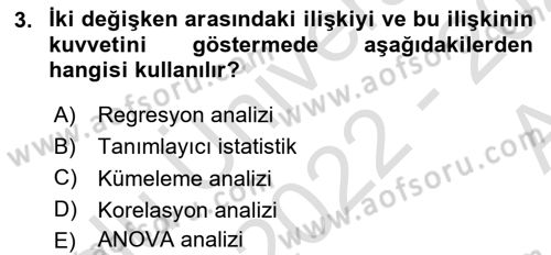 Kent, Planlama ve Afet Risk Yönetimi Dersi 2022 - 2023 Yılı (Vize) Ara Sınav Soruları 3. Soru