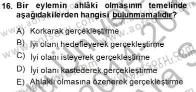 Adalet Meslek Etiği Dersi 2014 - 2015 Yılı (Vize) Ara Sınav Soruları 16. Soru