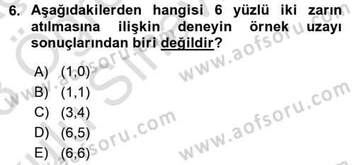 Veri Analizi Ve Değerlendirme Dersi 2022 - 2023 Yılı Yaz Okulu Sınav Soruları 6. Soru