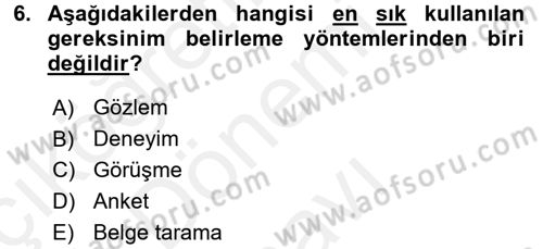 Acil Durum ve Afet Farkındalık Eğitimi Dersi 2017 - 2018 Yılı (Final) Dönem Sonu Sınav Soruları 6. Soru