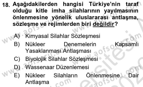 Kbrn Savunma Ve Güvenlik Dersi 2019 - 2020 Yılı (Vize) Ara Sınav Soruları 18. Soru