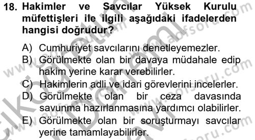 Kalem Mevzuatı Dersi 2012 - 2013 Yılı (Final) Dönem Sonu Sınav Soruları 18. Soru