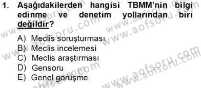 İdari Yargı Dersi 2013 - 2014 Yılı Tek Ders Sınav Soruları 1. Soru