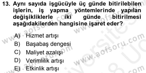 Büro Teknolojileri Dersi 2017 - 2018 Yılı 3 Ders Sınav Soruları 13. Soru