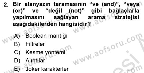 Sosyal Bilimlerde Araştırma Yöntemleri Dersi 2025 - 2026 Yılı (Final) Dönem Sonu Sınav Soruları 2. Soru