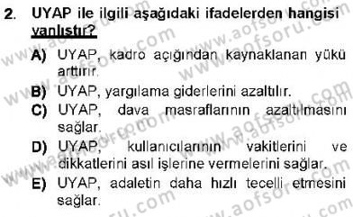 Ulusal Yargı Ağı Projesi 1 Dersi 2012 - 2013 Yılı (Vize) Ara Sınav Soruları 2. Soru