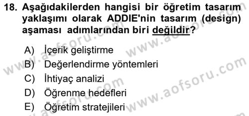 Acil Durum ve Afet Farkındalık Eğitimi Dersi 2024 - 2025 Yılı (Vize) Ara Sınav Soruları 18. Soru