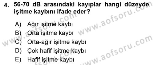 Özel Gereksinimli Bireyler İçin Afet ve Acil Durum Yönetimi Dersi 2023 - 2024 Yılı (Vize) Ara Sınav Soruları 4. Soru