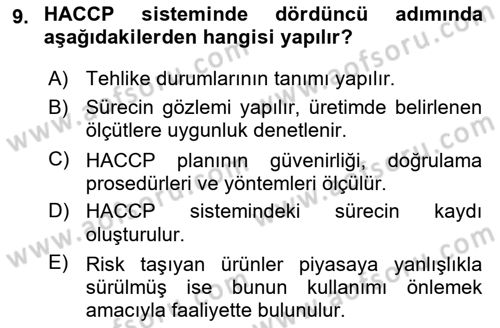 Gastronomi Ve Sürdürülebilirlik Dersi 2023 - 2024 Yılı (Final) Dönem Sonu Sınav Soruları 9. Soru