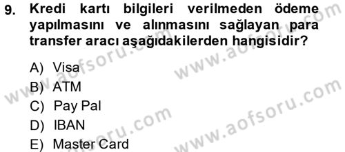 Büro Teknolojileri Dersi 2014 - 2015 Yılı (Vize) Ara Sınav Soruları 9. Soru