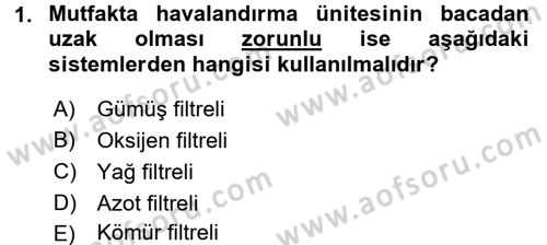 Mutfak Hizmetleri Yönetimi Dersi 2017 - 2018 Yılı 3 Ders Sınav Soruları 1. Soru