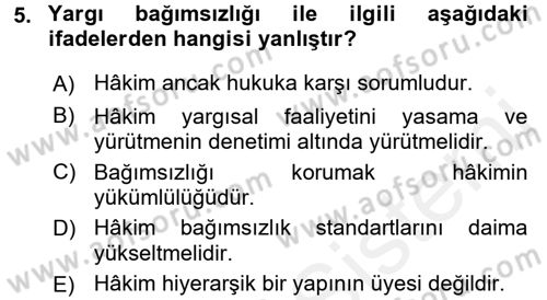Adalet Meslek Etiği Dersi 2017 - 2018 Yılı 3 Ders Sınav Soruları 5. Soru