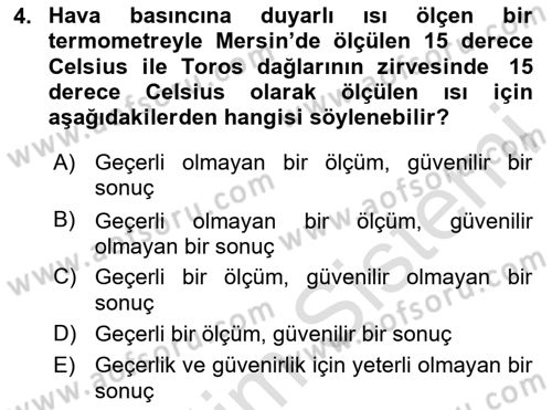 Uluslararası İlişkilerde Araştırma Yöntemleri Dersi 2024 - 2025 Yılı Yaz Okulu Sınav Soruları 4. Soru