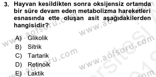 Temel Mutfak Teknikleri Dersi 2017 - 2018 Yılı (Final) Dönem Sonu Sınav Soruları 3. Soru
