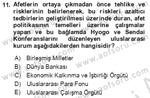 Göç Ve Göçmen Sorunları Dersi 2023 - 2024 Yılı (Vize) Ara Sınav Soruları 11. Soru