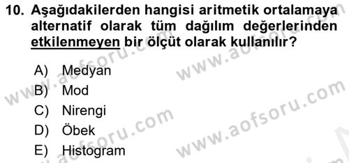 Uluslararası İlişkilerde Araştırma Yöntemleri Dersi 2018 - 2019 Yılı (Final) Dönem Sonu Sınav Soruları 10. Soru