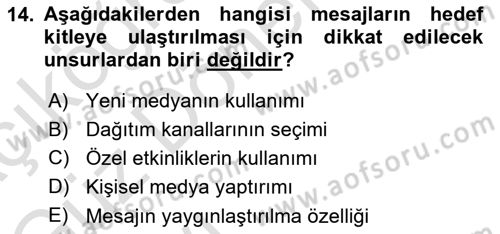 Acil Durum ve Afet Farkındalık Eğitimi Dersi 2021 - 2022 Yılı (Vize) Ara Sınav Soruları 14. Soru