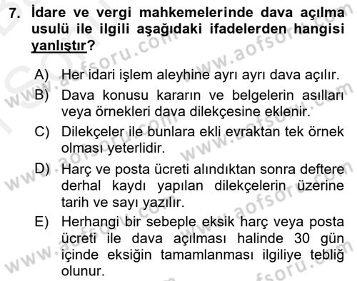 Kalem Mevzuatı Dersi 2018 - 2019 Yılı (Final) Dönem Sonu Sınav Soruları 7. Soru