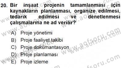 Büro Teknolojileri Dersi 2016 - 2017 Yılı Tek Ders Sınav Soruları 20. Soru