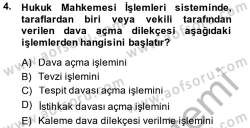 Ulusal Yargı Ağı Projesi 2 Dersi 2013 - 2014 Yılı (Final) Dönem Sonu Sınav Soruları 4. Soru