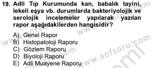 Ulusal Yargı Ağı Projesi 2 Dersi 2013 - 2014 Yılı Tek Ders Sınav Soruları 19. Soru