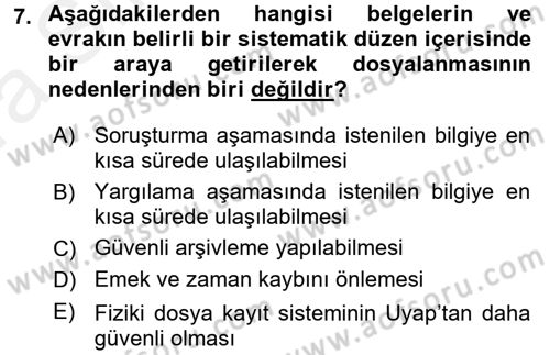Kalem Mevzuatı Dersi 2015 - 2016 Yılı (Vize) Ara Sınav Soruları 7. Soru