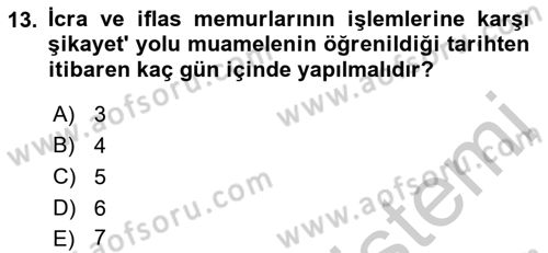 Hukuk Dili Ve Adli Yazışmalar Dersi 2018 - 2019 Yılı Yaz Okulu Sınav Soruları 13. Soru