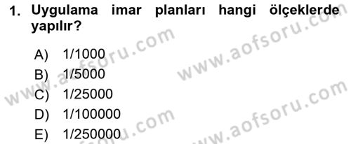 Kent, Planlama ve Afet Risk Yönetimi Dersi 2022 - 2023 Yılı (Vize) Ara Sınav Soruları 1. Soru