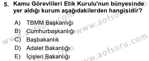 Afet Sosyolojisi Dersi 2017 - 2018 Yılı (Final) Dönem Sonu Sınav Soruları 5. Soru