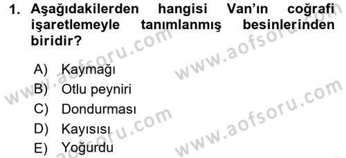 Gastronomi Ve Medya Dersi 2017 - 2018 Yılı (Final) Dönem Sonu Sınav Soruları 1. Soru
