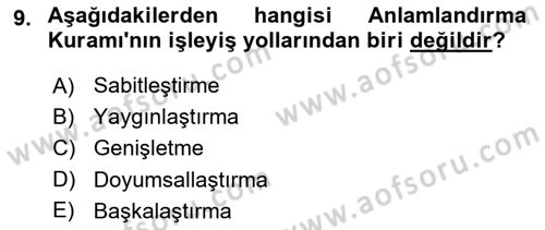 Gastronomi Ve Medya Dersi 2019 - 2020 Yılı (Vize) Ara Sınav Soruları 9. Soru