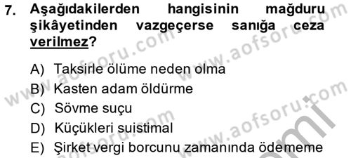 Kalem Mevzuatı Dersi 2013 - 2014 Yılı (Final) Dönem Sonu Sınav Soruları 7. Soru