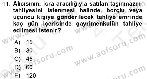 Damga Vergisi Ve Harçlar Bilgisi Dersi 2015 - 2016 Yılı Tek Ders Sınav Soruları 11. Soru