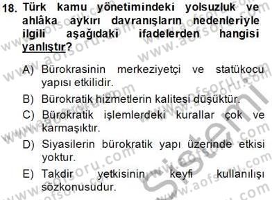 Adalet Meslek Etiği Dersi 2014 - 2015 Yılı (Vize) Ara Sınav Soruları 18. Soru