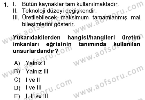 Afet Ekonomisi Ve Sigortacılığı Dersi 2021 - 2022 Yılı Yaz Okulu Sınav Soruları 1. Soru