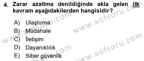 Acil Durum ve Afetlerde Ulaştırma Yönetimi ve Uygulamaları Dersi 2023 - 2024 Yılı (Final) Dönem Sonu Sınav Soruları 4. Soru