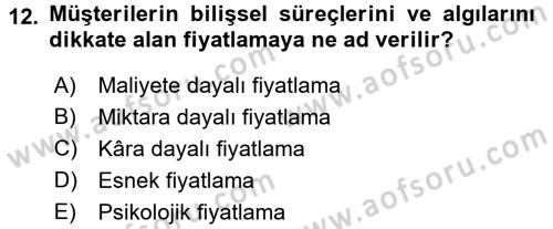 Menü Yönetimi Dersi 2017 - 2018 Yılı 3 Ders Sınav Soruları 12. Soru