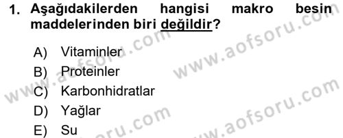 Gıda Coğrafyası Dersi 2017 - 2018 Yılı (Vize) Ara Sınav Soruları 1. Soru