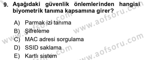 Büro Teknolojileri Dersi 2019 - 2020 Yılı (Final) Dönem Sonu Sınav Soruları 9. Soru