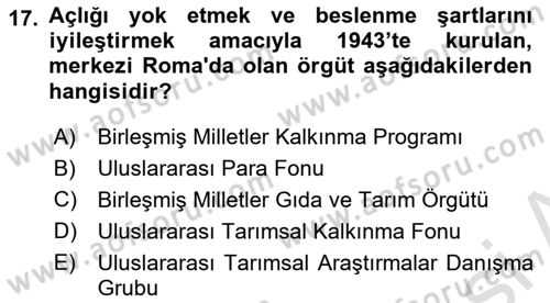 Gastronominin Temelleri Dersi 2021 - 2022 Yılı Yaz Okulu Sınav Soruları 17. Soru