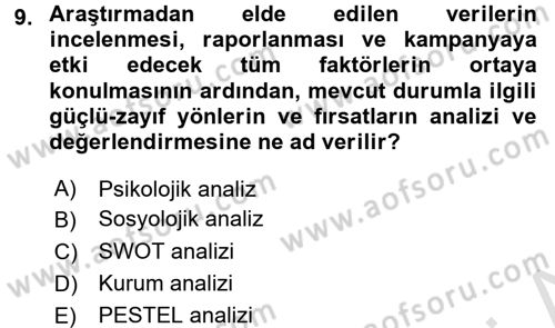 Acil Durum ve Afet Farkındalık Eğitimi Dersi 2017 - 2018 Yılı (Vize) Ara Sınav Soruları 9. Soru