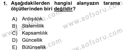 Sosyal Bilimlerde Araştırma Yöntemleri Dersi 2017 - 2018 Yılı 3 Ders Sınav Soruları 1. Soru