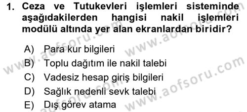 Ulusal Yargı Ağı Projesi 2 Dersi 2015 - 2016 Yılı (Final) Dönem Sonu Sınav Soruları 1. Soru