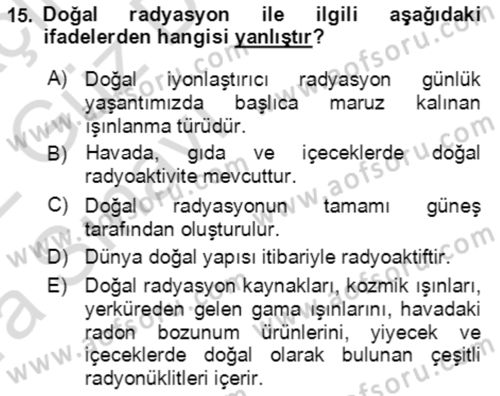 Kbrn Savunma Ve Güvenlik Dersi 2021 - 2022 Yılı (Vize) Ara Sınav Soruları 15. Soru