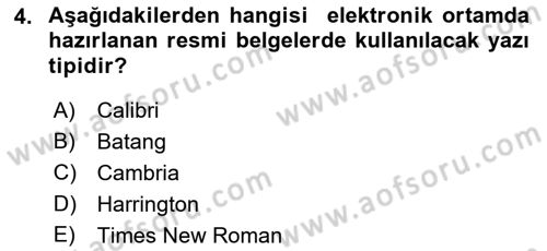 Hukuk Dili Ve Adli Yazışmalar Dersi 2018 - 2019 Yılı Yaz Okulu Sınav Soruları 4. Soru