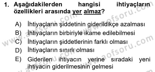 Afet Ekonomisi Ve Sigortacılığı Dersi 2023 - 2024 Yılı (Final) Dönem Sonu Sınav Soruları 1. Soru